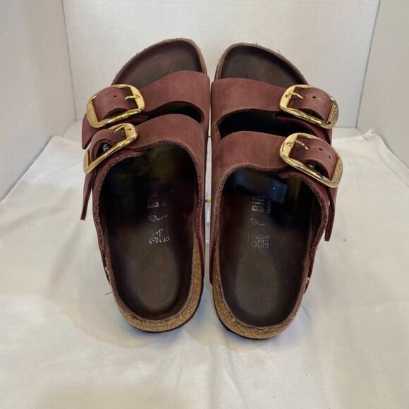Birkenstock Arizona Soft Footbed Nubuck Leather Sandals Zinfandel Women’s 36 - Picture 9 of 13